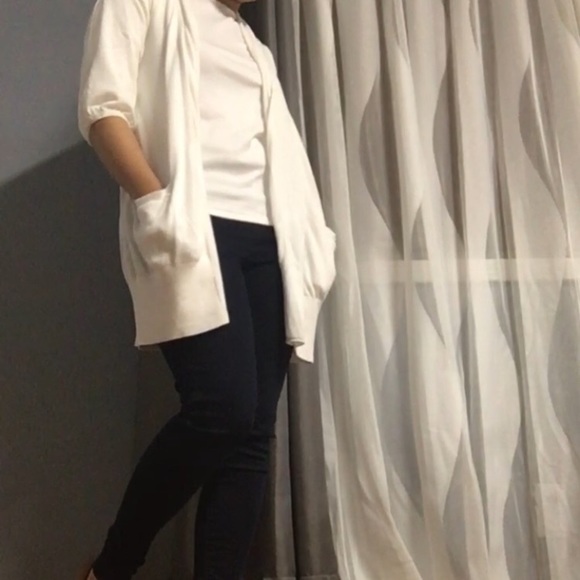 MICHAEL KORS MK • White Open Knit Cardigan Medium - Picture 2 of 8